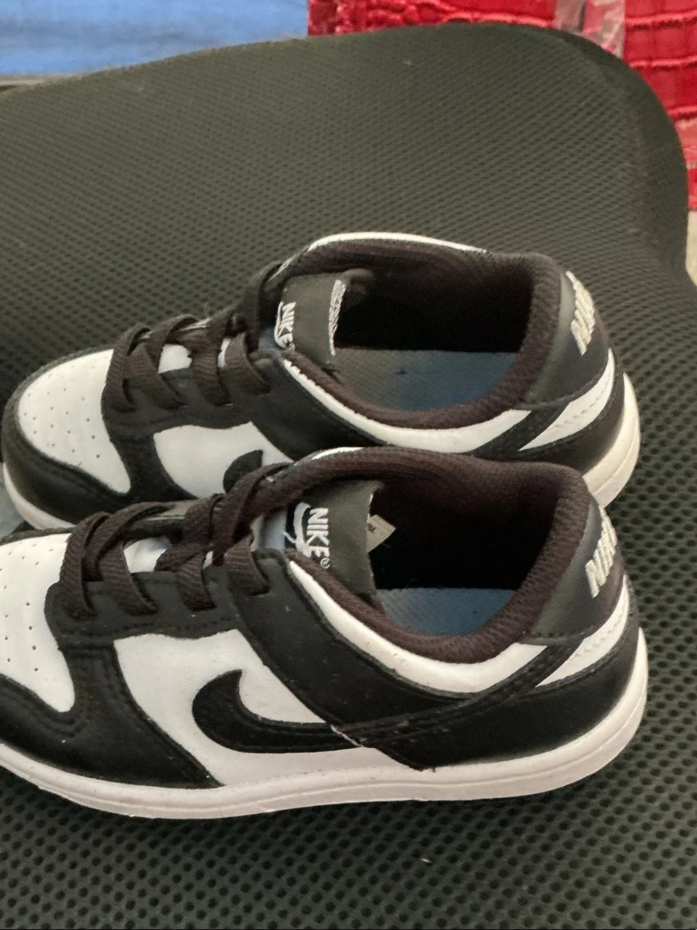 Nike Kids Black and White Retro Skate-Inspired Sneakers